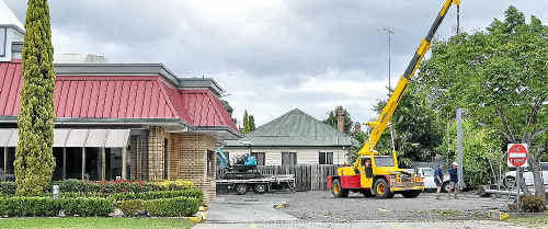 The former KFC building undergoes some renovations in preparation for its new store. The former KFC building undergoes some renovations in preparation for its new store.